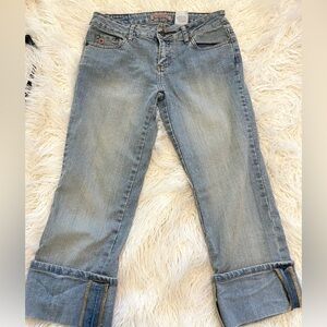 Vintage Paris Blues Cuffed Cropped Y2K  Jeans Size 5